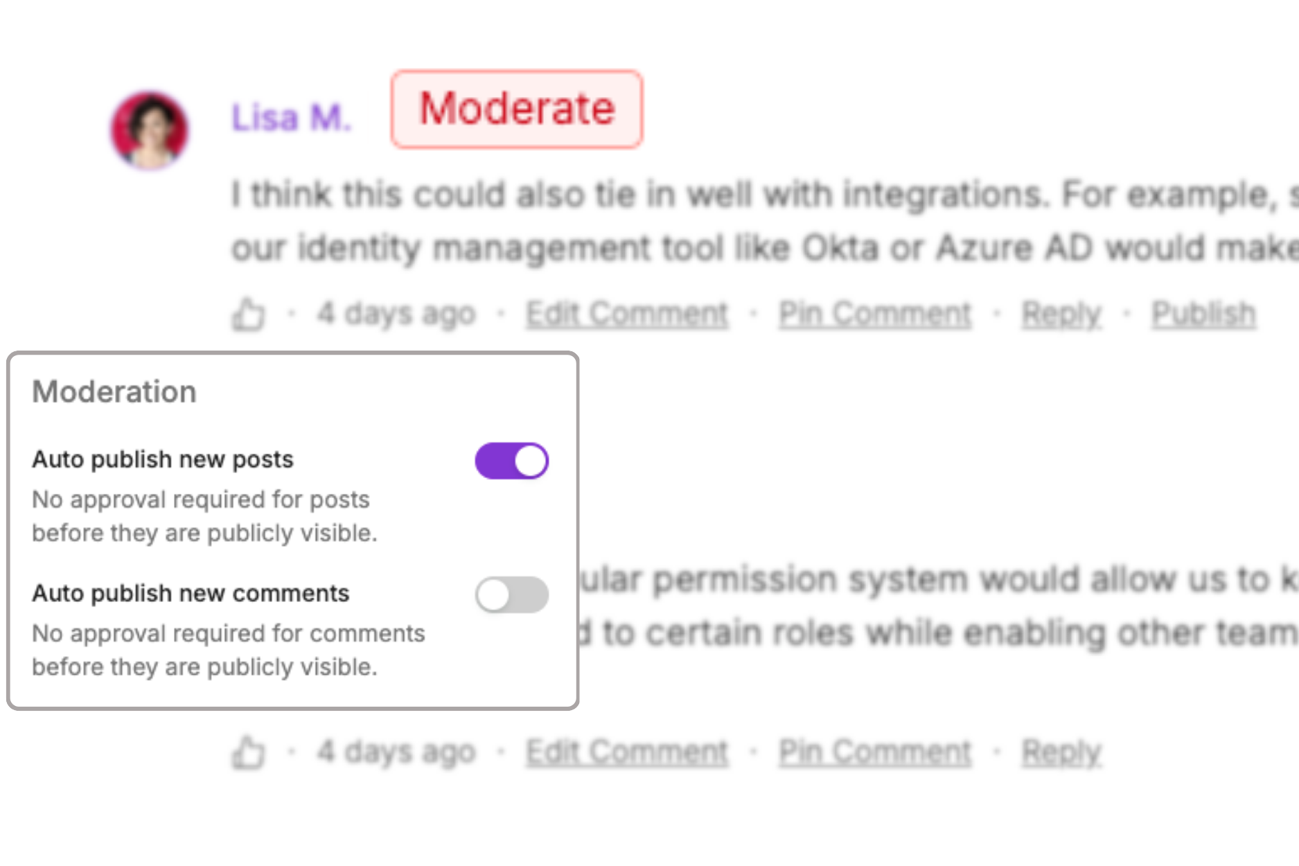 Moderate Posts & Comments Easily